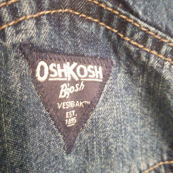 OshKosh B'Gosh Denim Bib Overalls-Size 2T-Pocket-Adjustable Straps-Brooklyn Wash - Picture 8 of 11